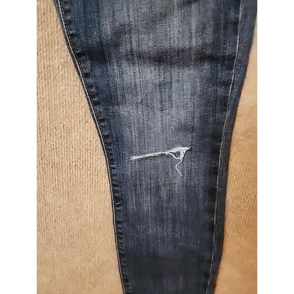 Gap Legging Skimmer Jeans Womens 4 27 Blue Distressed Raw Hem Stretch NEW - Picture 6 of 13